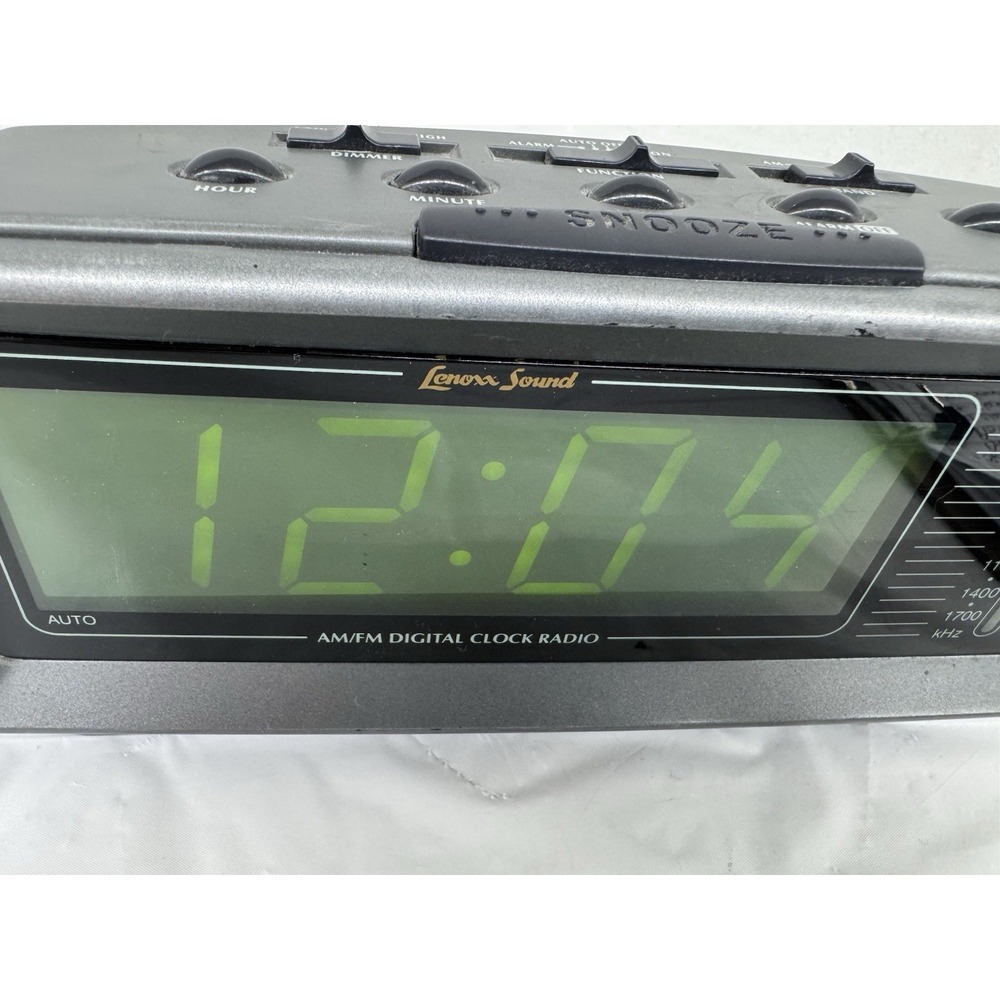 Lenoxx Sound CR-776 AM/FM Digital Clock Radio Alarm‎ Clock Tested Works